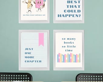 Retro Classroom Library Frames - Set of Four