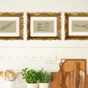 Homestyle Country Kitchen - Set of 3 Wall Prints