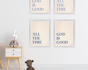 GOD IS GOOD - Set of 4 Wall Prints