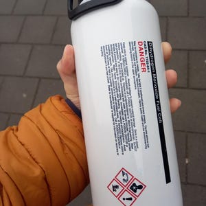 Stainless Steel Water Bottle – Dihydrogen Monoxide Warning Label – Engineering Humor Gift