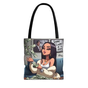 Stilvolle Tragetasche mit lustigem Design, einzigartige Handtasche für den täglichen Gebrauch, perfektes Geschenk für Fashionistas, Kunstliebhaber und besondere Anlässe