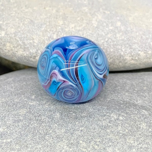 Large focal bead  - Aqua purple