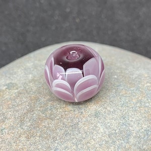 Handmade lampwork bead, petal bead