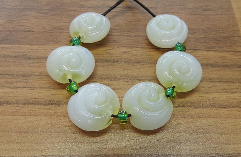 lentil beads Lampwork bead set