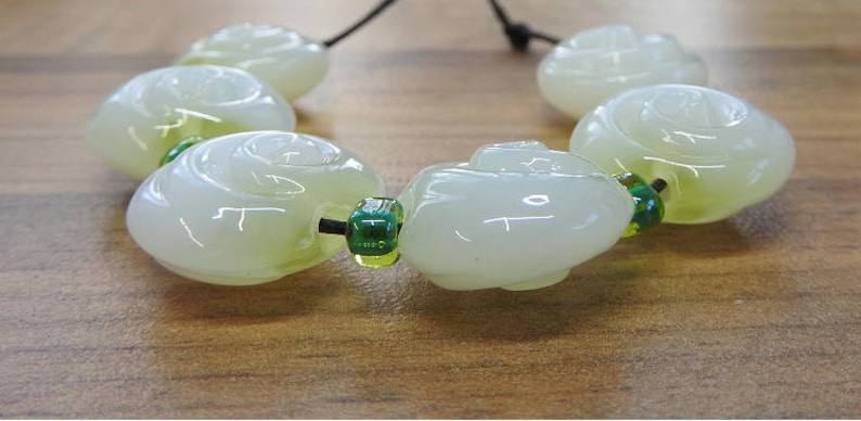 lentil beads Lampwork bead set