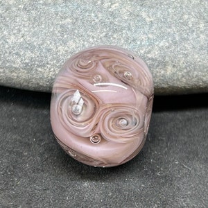 Pale pink- swirl focal bead