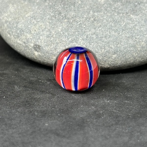 Lampwork focal bead  - Red, White and Blue