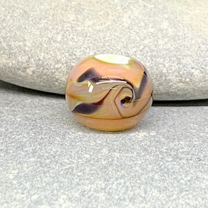Lampwork focal bead, pastel swirls
