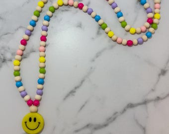Beaded Teacher Lanyard: "In My Teacher Era" Smiley Face Badge Holder