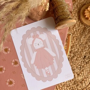 Pretty card Eva, my darling mouse [a decoration for a pretty girly children's room]