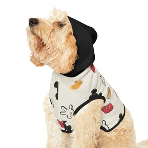 Adorable sudadera con capucha para mascotas con divertido diseño de dibujos animados, suéter acogedor para perros, ropa linda para mascotas, regalo para amantes de las mascotas, ropa divertida para mascotas