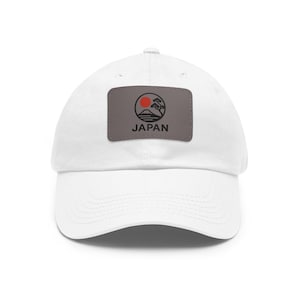 Japan Dad Hat with Leather Patch, Casual Cap for Men and Women, Gift for Travelers, Summer Accessory, Outdoor Hat