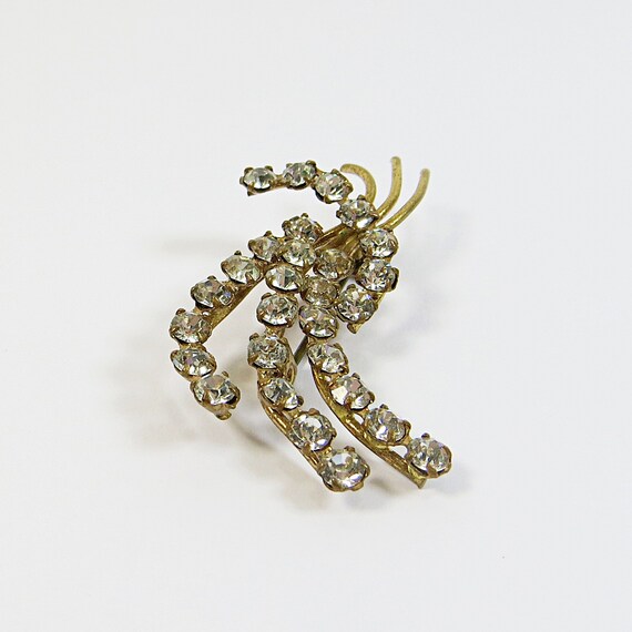 Petite Broche Ancienne Strass Années 1930 - Style Art Déco - Occasion