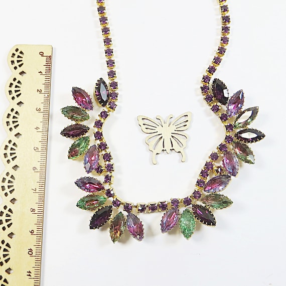 Fab 1950s Rhinestone Crystal Necklace, Vintage 'W… - image 5
