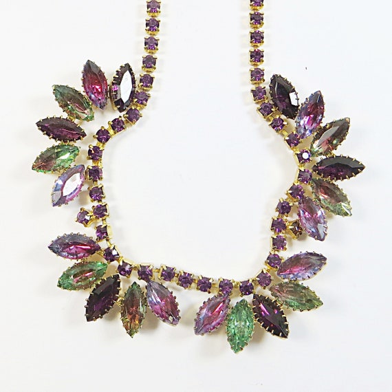 Fab 1950s Rhinestone Crystal Necklace, Vintage 'W… - image 6