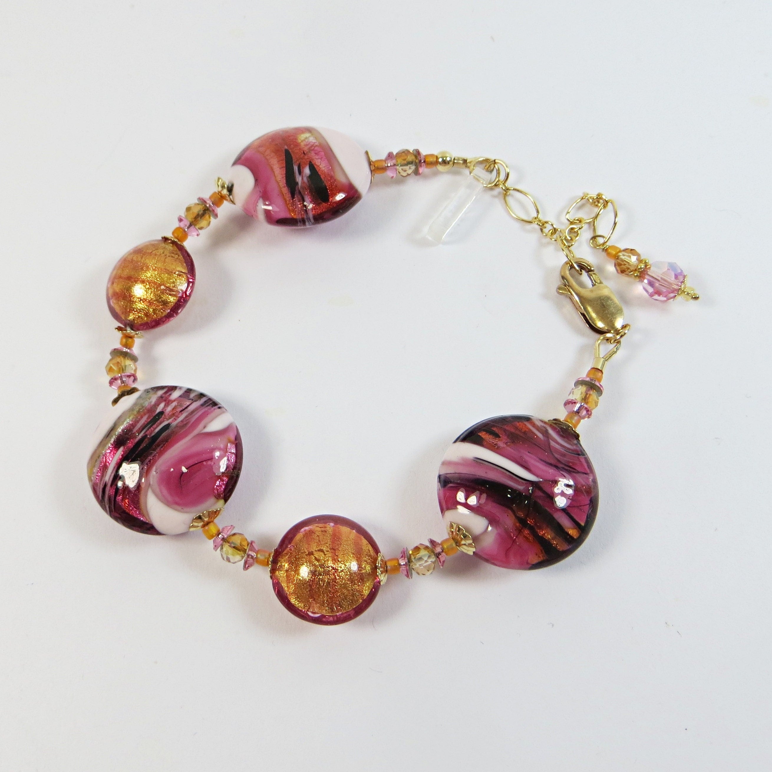 Murano glass cheap bead bracelet