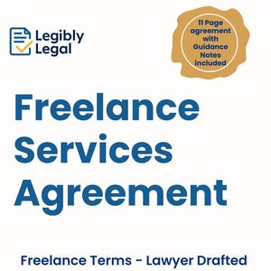 Freelance Services Agreement (Editable + Usage Guide )(Lawyer Drafted)