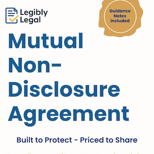 Mutual Non Disclosure Agreement (NDA) (Editable + Usage Guide )(Lawyer Drafted)