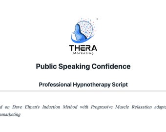 Guion de hipnoterapia para hablar en público con confianza / Hipnosis profesional para aliviar la ansiedad y tener éxito al hablar en público