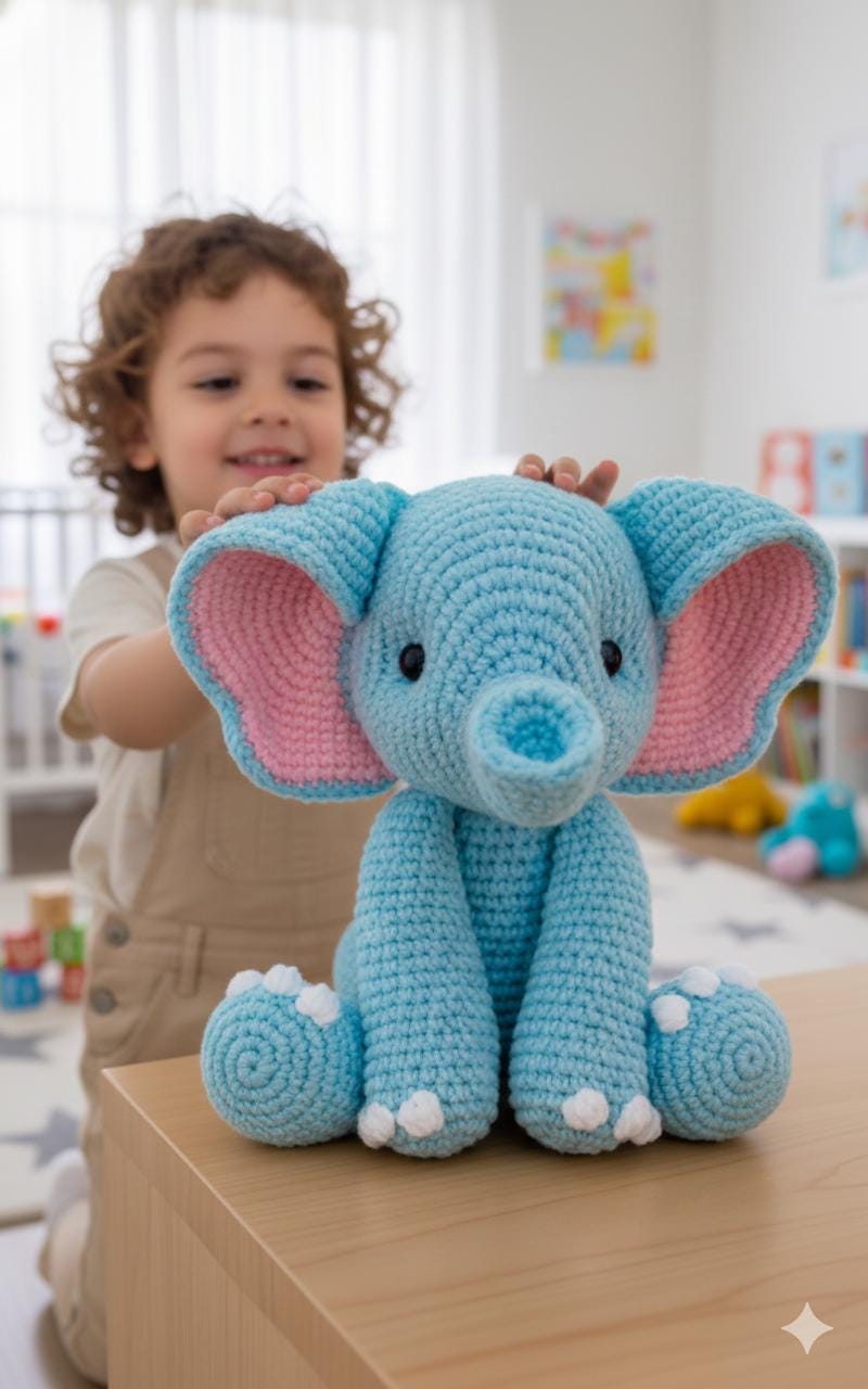 Elephant Amigurumi Crochet Pattern PDF | Cute Baby Elephant Plush ...