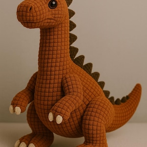 Brachiosaurus Virkmönster PDF – Stor Syfri Dinosaurie Amigurumi Plyschleksak – Nybörjarvänlig Textguide