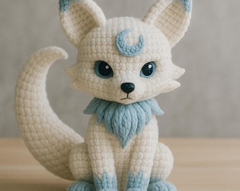 Moon Fox Amigurumi Crochet Pattern PDF | Crescent Tail Plushie Tutorial | Beginner Friendly Fantasy Animal | Instant Download