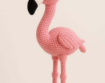 Big Standing Flamingo Amigurumi Crochet Pattern PDF – Large Pink Bird Toy – Beginner Friendly Plush Animal Tutorial – Instant Download