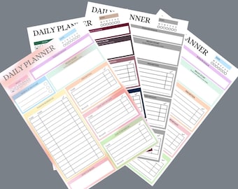 Planer ADHD | Pobierz cyfrowy planer dzienny | Kolorowe narzędzie do zwiększania produktywności