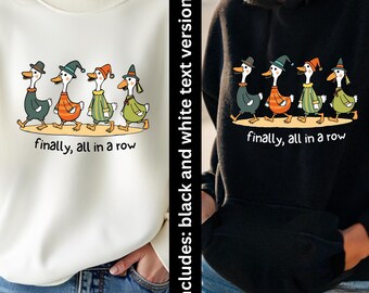 Bundled B/W Ducks In a Row, Funny, Cute Shirt Design PNG -  Motivational, Positive, DTG, PNG, Trending, Popular png, Digital Download 009