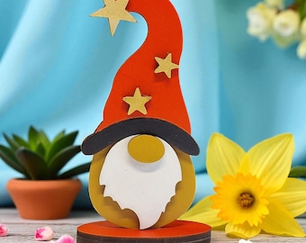 Wooden Christmas gnome figure, New Year's decoration, painted or unpainted, Christmas tree pendant