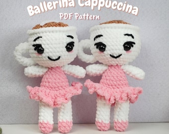 Crochet Ballerina Cappuccina PDF Pattern, Amigurumi Doll