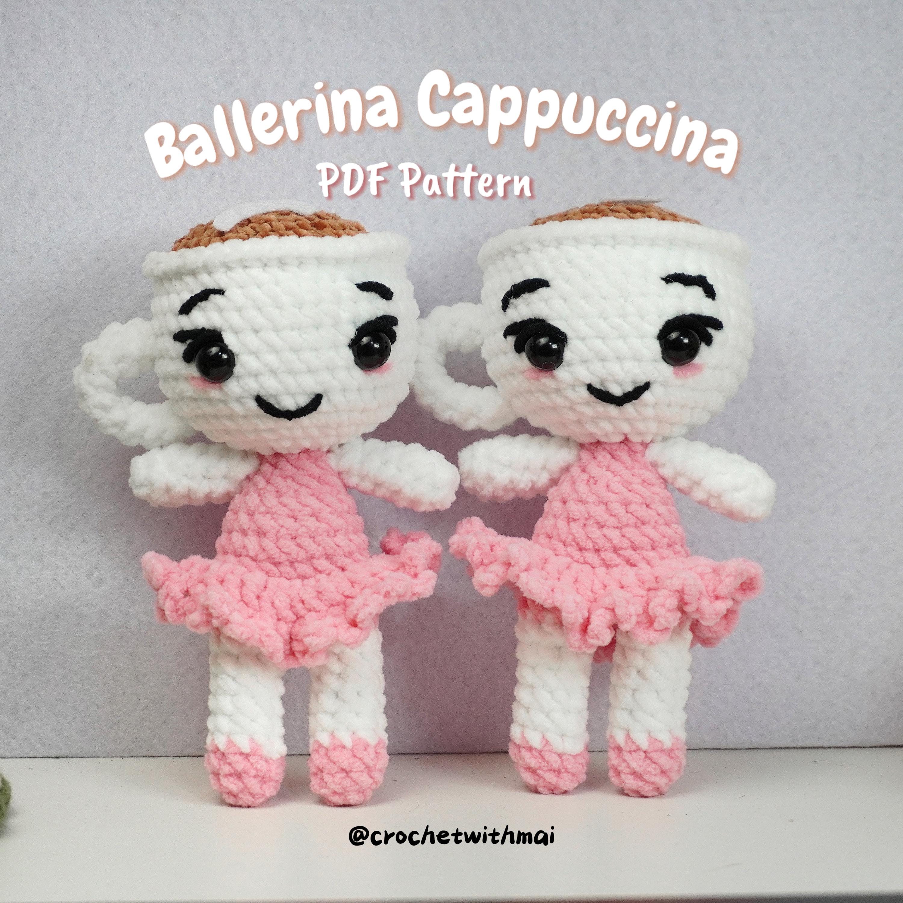 Crochet Ballerina Cappuccina PDF Pattern, Amigurumi Doll