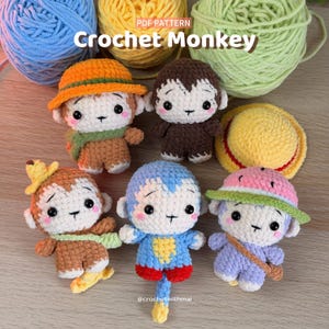 Virkat apamönster | Amigurumi-apa PDF-mönster | Virkat apamönster | Direkt nedladdning