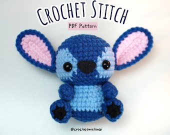 Crochet Stitch Alien Amigurumi PDF Pattern, Disney Stitch