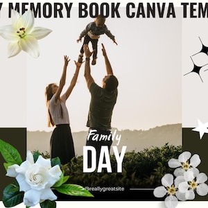 Family Memory Book Canva Template | Editable Digital Scrapbook Album | Printable Family Photo Book | Gift for Mom, Dad, Grandparents