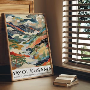 Yayoi Kusama Mount Fuji Print: Japanese Mountain Landscape Art