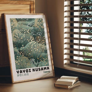 Yayoi Kusama Poster , Abstract Yayoi Kusama Print as Japanese Wall Art , Yayoi Kusama Inspired Japanese Gallery Wall Art , Home Wall Decor