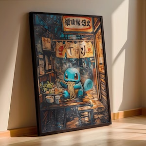 Custom Anime Poster: Japanese Ramen Art, Printable Wall Decor