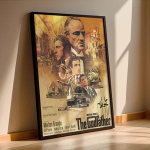 The Godfather 1972 Classic Vintage Movie Poster - Film Fan Collectibles - Retro Poster - Home Decor - Wall Art - Posters Gifts
