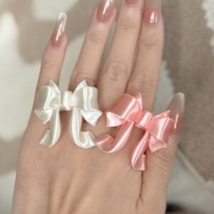 Bow Ring Balletcore Jewelry Barbie Harajuku Statement Ring Twee Style