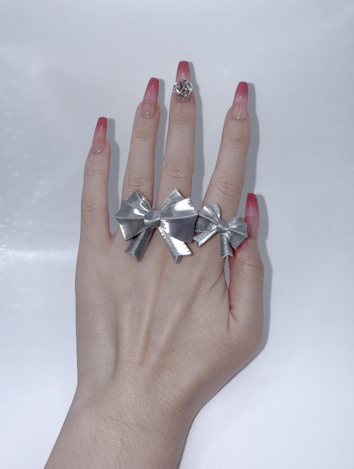 Y2K Punk Bow Ring Acubi Jirai Kei Ribbon Jewelry Vkei Cyber Grunge ...