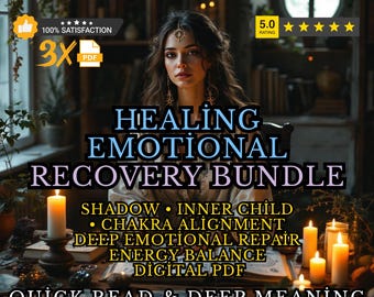 Paquete de sanación y recuperación emocional / Trabajo con la sombra + Niño interior + Alineación de chakras / PDF digital