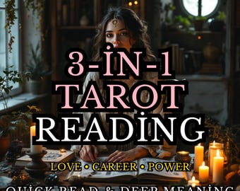 Lectura Combo Amor, Carrera | Poder | Tarot 3 en 1 & Energía | Guía Intuitiva | Lectura Psíquica Digital