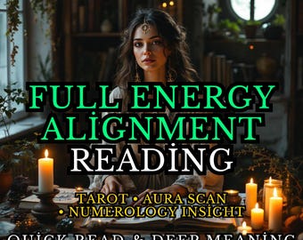Lectura de Alineación Energética Completa | Tarot + Escaneo de Aura + Numerología | Bloqueos Chakra & Claridad