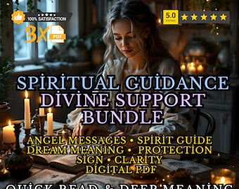 Paquete de Guía Espiritual y Apoyo Divino / Mensajes de Ángeles + Conexión con Guías Espirituales + Interpretación de Sueños / PDF Digital
