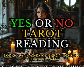 Lectura de Tarot Sí o No | Respuesta Rápida Intuitiva | Energía Espiritual | Lectura Digital | Entrega Exprés