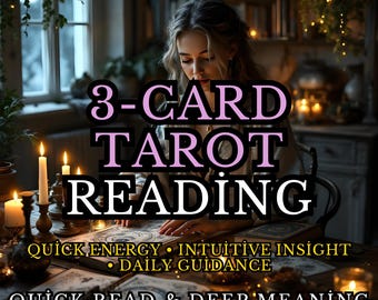 Lectura de Tarot 3 Cartas | Guía Rápida | Tirada Precisa | Intuición Digital | Entrega Rápida