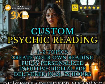 Lectura psíquica personalizada (1-3 temas) / Crea tu propia lectura / Orientación intuitiva personalizada / PDF digital