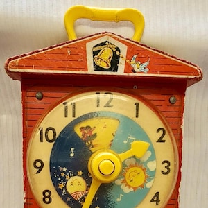 Fisher Price Vintage Music Box Teaching Clock