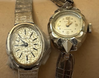 vintage Gruen ladies watch bundle, Mid century Gruen Prescision watch, Vintage Gruen 17 jewel ladies watch, pebble bezel face BUNDLE SALE